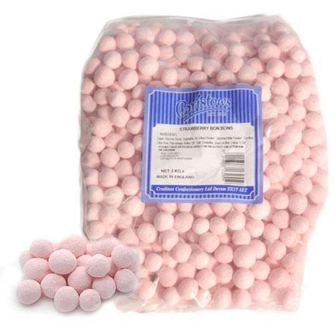 3kg Kingsway Strawberry Bon Bons – The Fudge Company